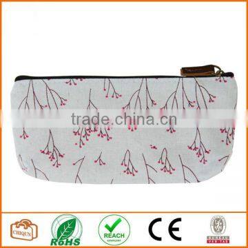 Flower Floral Pencil Pen Case Cosmetic Makeup Bag Blue photo-2