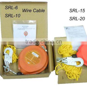 SRL-10 Wire Cable With Steel Swivel Hook, 10M Self Retracting Lifeline Cable photo-3