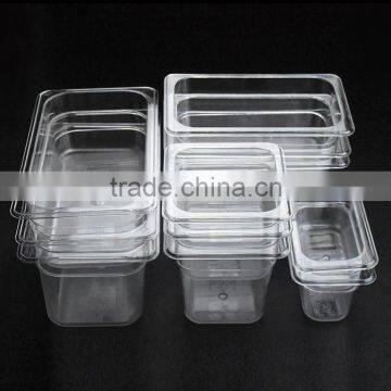 Full Arrange of Hotel Pan Size Clear Plastic PC Food GN Pans