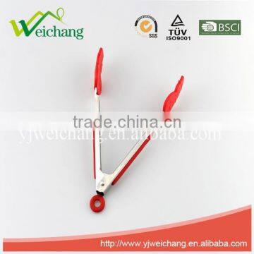 WCJ627 Premium Comfort Stainless Steel Locking Oblong Food Tong With Silicone Heads photo-5