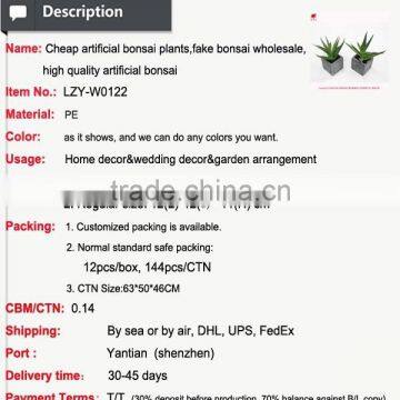 Chinese Factory Artificial Mini Aloe Plant Fake Mini Succulent Potted photo-3