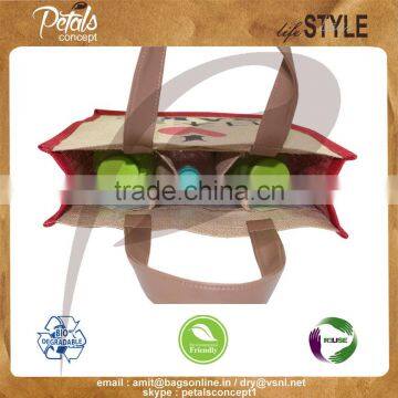 Three Bottle Wine Bag With Window & PU Leather Handle photo-2