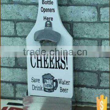 Wooden Wall Bottle Opener With Full Printing