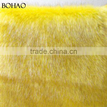 Free Sample Thick Yellow Fake Fur Fabric Wholesale China Supplier