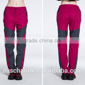 custom women nylon breathable and waterproof ski pants fashion design