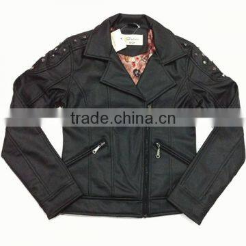 Hot Sale Plain Synthetic Leather Jacket Wholesale