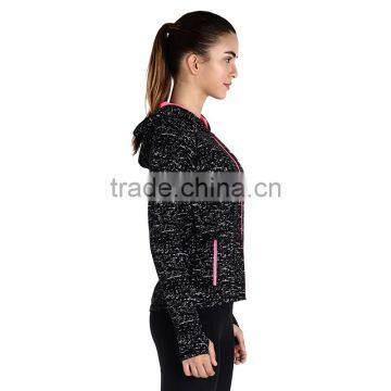 China Suppliers Sport Coat With Hooded Soft Cotton Women's Yoga Wear Comfortable photo-5