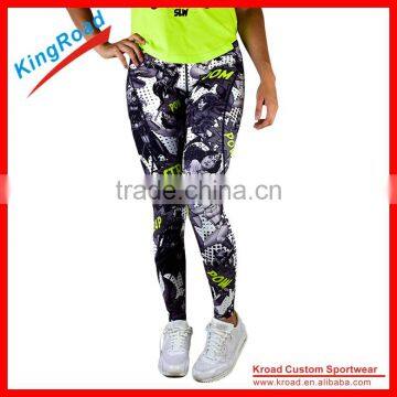 2016 Best Selling Lady's Sublimation Custom Compression Tights photo-3