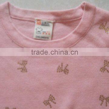 Fine-knit Kids Pullover Sweater in 100% Cotton With Sequined Appliques(BKN5323) photo-2