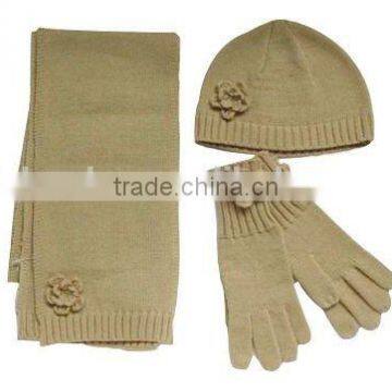 Wind Proof and Warm Polar Fleece Scarf Hat Glove Sets for Military Use photo-6