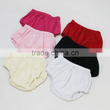 2017 New Arrival Solid Color Cute Baby Cotton Embroidery Bloomer photo-5