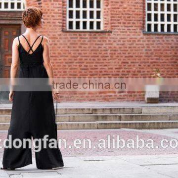 Women Black Oversized Jumpsuit Girl's Loose Overalls Sexy Romper Steampunk Clothing photo-2