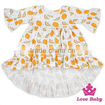 Long Front Long Behind Printed Ruffle Girls Dress Names With Pictures Frock Suits For Women photo-4