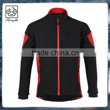 Sports Custom Cycling Hooded Black Softshell Jacket for Man and Woman photo-3