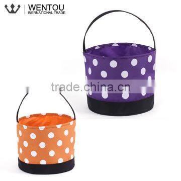 Monogram Chevron Polka Dot Kids Halloween Baskets photo-3