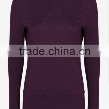 Long Sleeve Round Neck Knit Jersey Top