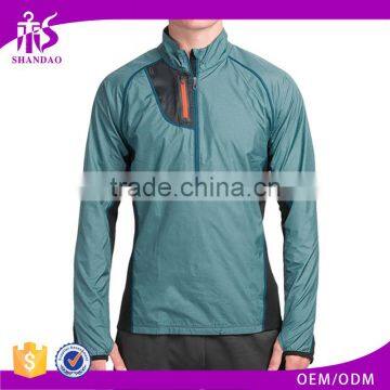 Shandao OEM factory fashion men plain design long sleeve slim fit yoga clothes