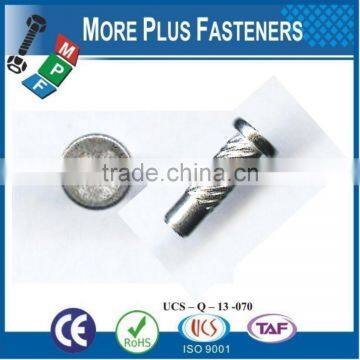 Made In Taiwan Special Screw Pan Head No 3 Square Drive Tapping Screw Type 17 Flat Top Pan Head With Knurl