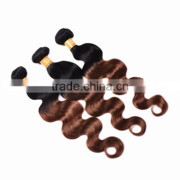 Black Rose Indian Human Hair Weaves Wavy 1B/30# Body Wave Indian Ombre Hair Extension