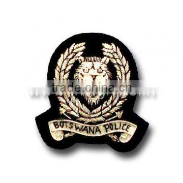 Botswana Polis cap bullion wire badges