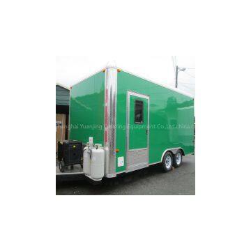 TELESCOPE mobile hot dog food cart dual axles four wheels food trailer shanghai made food truck fast food van
