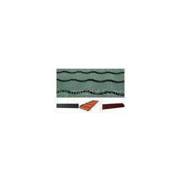 Arc / Roman Colorful Stone Coated Metal Roofing Tile , decorative Exterior roof Tiles