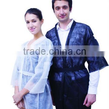 Nonwoven short fiber sauna cloth gown