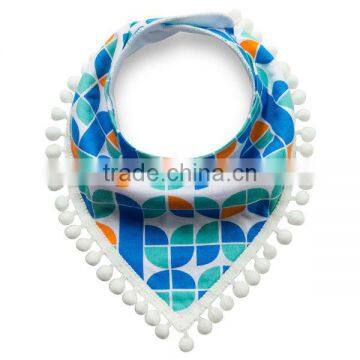 pretty jacquard cotton infant bibs