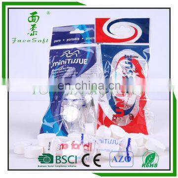 Eco Friendly100% Rayon Material OEM Compressed Tissue/magic Coin Hotel Napkins/paper Roll Compressed Tablet Wipe photo-5
