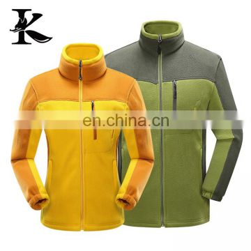 Non-hooded style winter polar fleece jackets for outdoor sporting