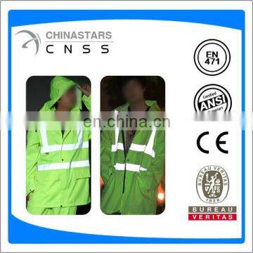 Hi vis raincoat,reflective raincoat,safety raincoat