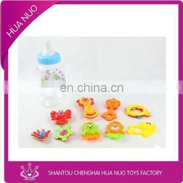 High quality rattle baby bottles plastic toy