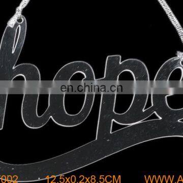 New Handmade Plastic Hope Hanging Ornament Manufacturer