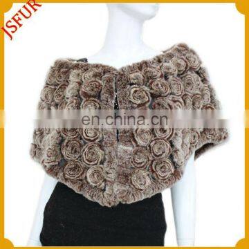 2014 Fancy women's spring-autumn rabbit fur shawl