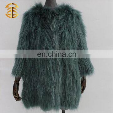 China Factory Good Service Professional Knitted 100% Raccoon Fur Coat