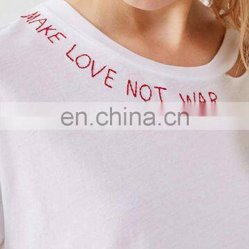 2017 New Fashion Top Seller Lady Women Casual WhiteTops