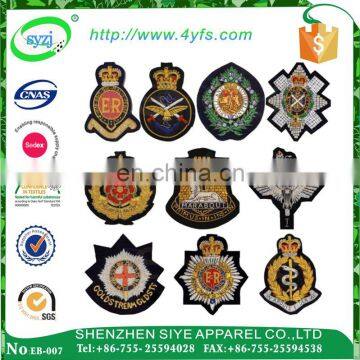 OEM High Quality Custom embroidery epaulette, military uniform shoulder board, emblem badges