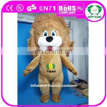 HI CE advisting lion inflatable mascot costume for adult