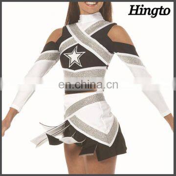 Cheerleading clothes skirts girls sexy custom spandex long sleeve cheerleader/cheerleading uniforms costume design wholesale