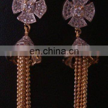 Cz Earrings Manufacturer , Cz Jewellery, Cubic Zircon Ear Jewelry Custom Design Making