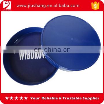 Design cheap round plastic bar food tray with printing Logo for mass selling