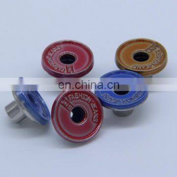 high quaity fancy painted alloy metal button for garment, Jeans and Jackets button