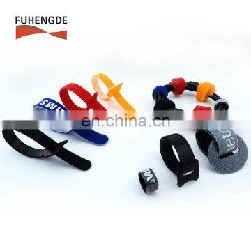 Bright Colored T-shaped Colorful Hook & Loop Fastening Ties