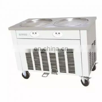 Manufacture Big Capacity stir fry ice cream machine mini soft 2 pan durable fry ice cream machine