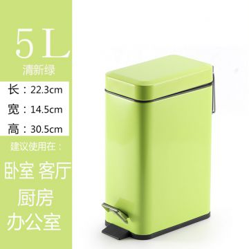 Stainless Trash Bin Upscale Polishing Pedal Dust Fresh Green