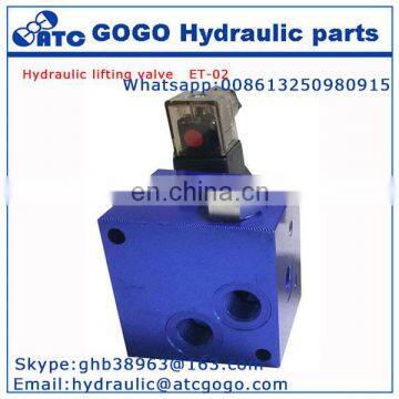 Tubular Lift Valve Group, Hydraulic Thread Cartridge Valve, Oil Block Elevator Group ET-02 photo-4