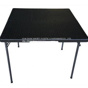Wicker Folding Table -35'' Plastic Furniture Company Blow Molding Products Supplier Custom Plastic Furniture