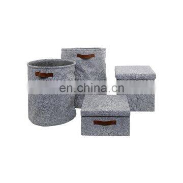 Cheap Felt Small Basket Household Large Storage Organizer Basket photo-2