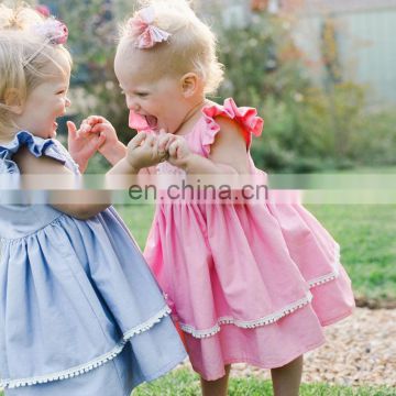 Kids Boho Lace Dress Baby Girl Children Cotton Dress