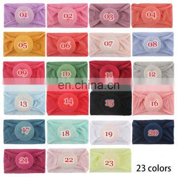 Hot New Velvet Headbands For Girls Handmade Baby Girls Soft Cute Nylon Elastic Turban Bohemian Style Headbands photo-3